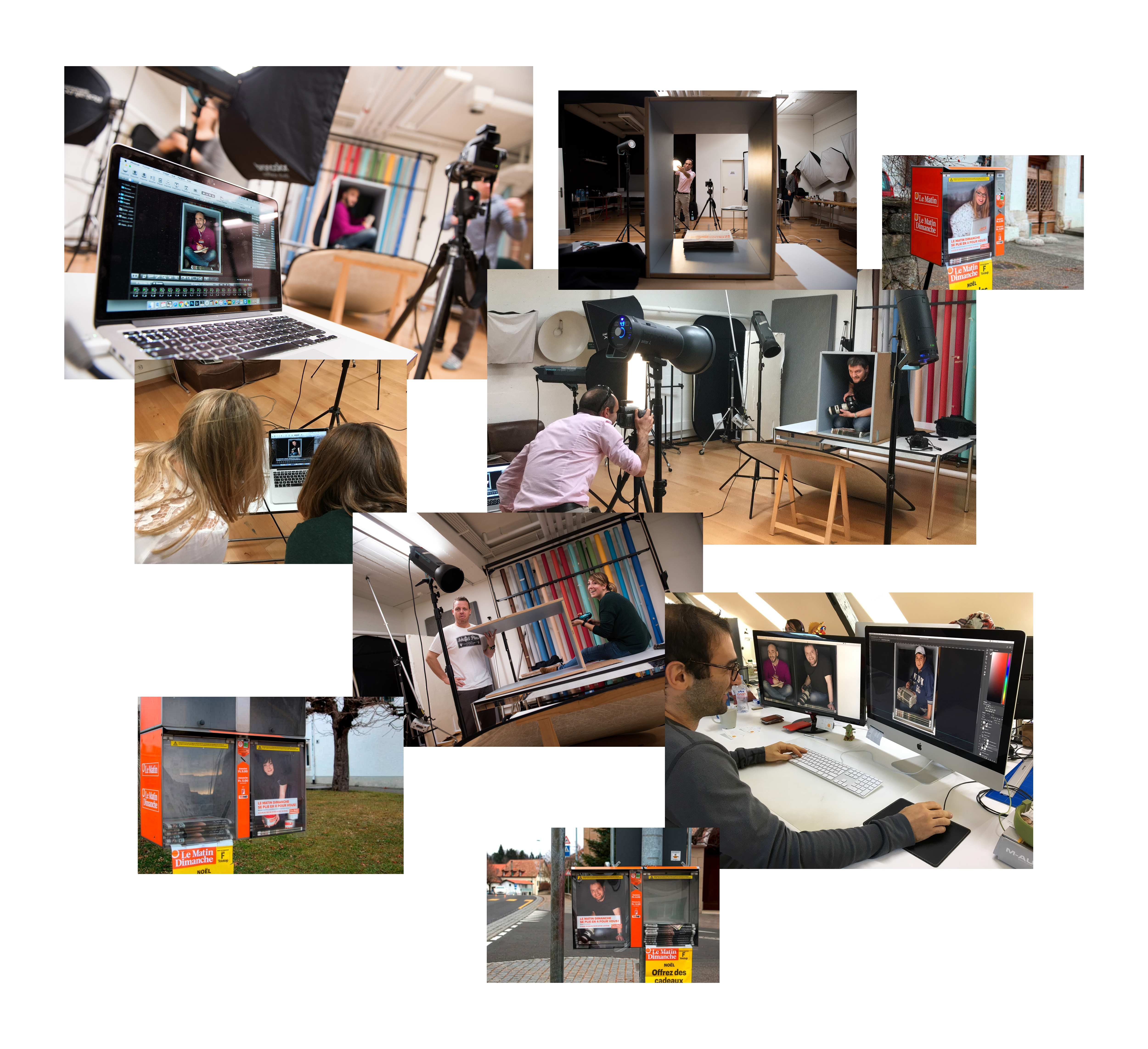 Ils se plient en 4 pour vous! Une campagne anti-vol pour Le Matin Dimanche