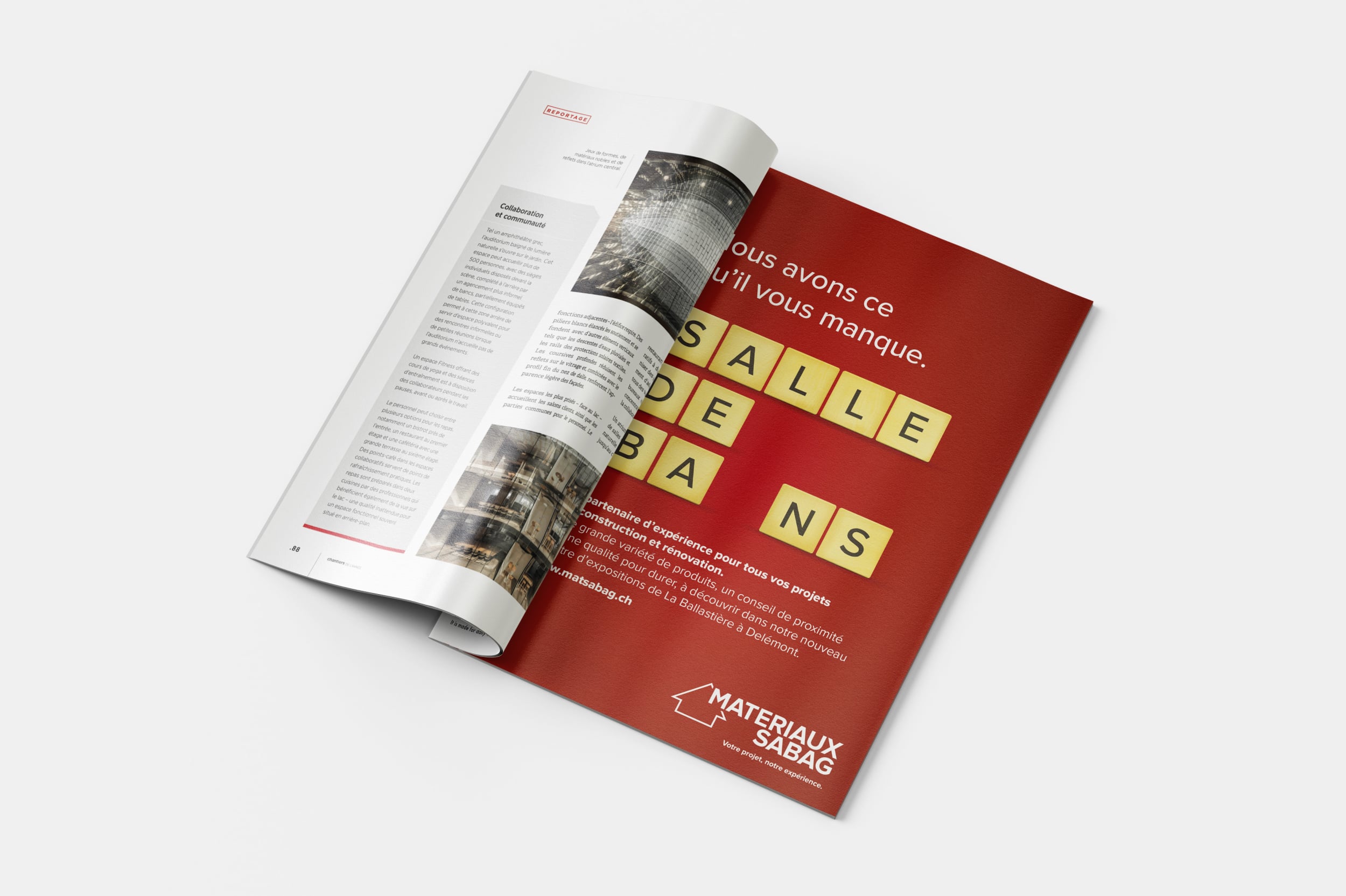 Une campagne en deux temps et qui joue avec les mots pour les Matériaux Sabag