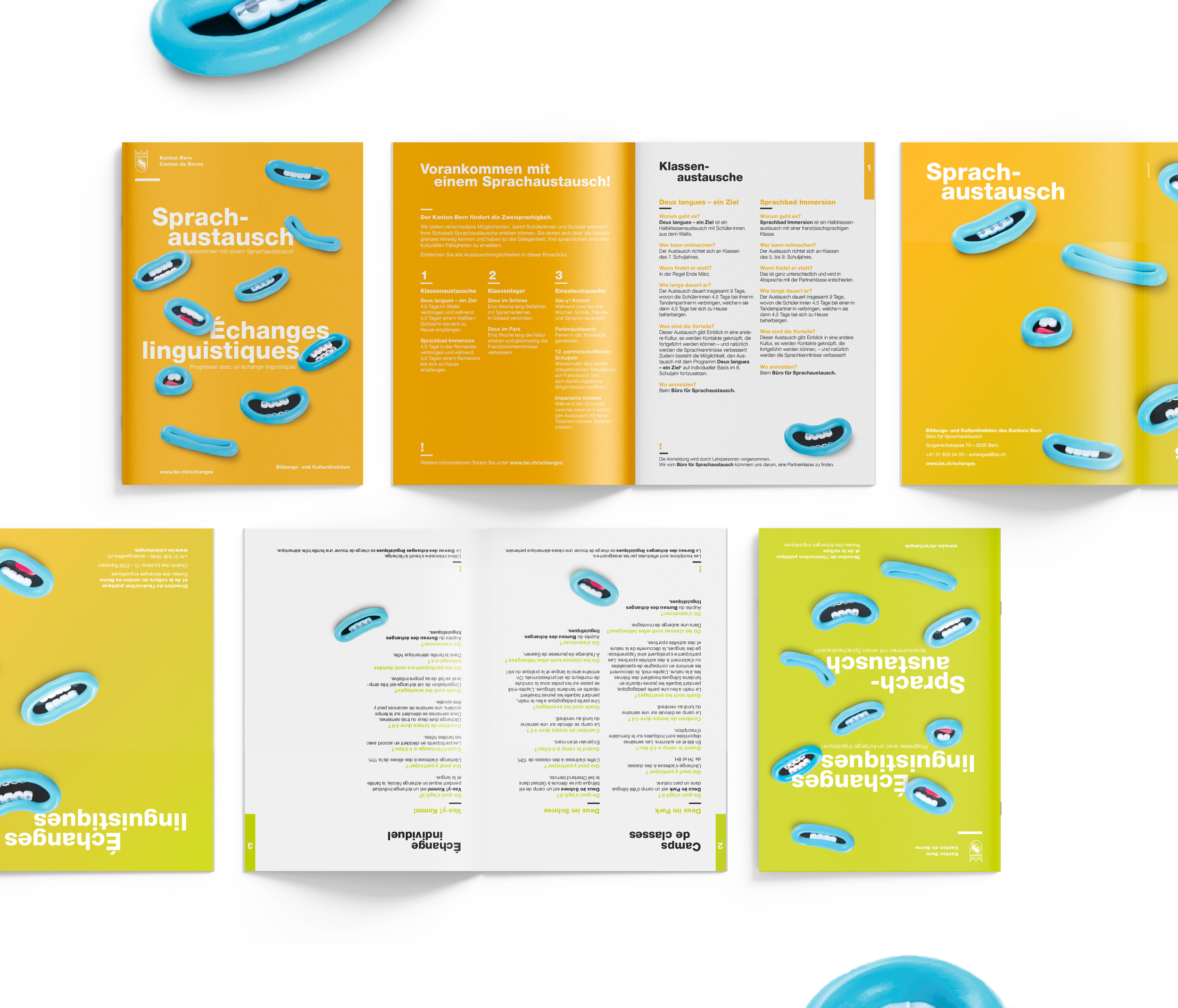 Ne pas avoir sa langue dans la poche – une campagne pour le Bureau des échanges linguistiques du Canton de Berne.