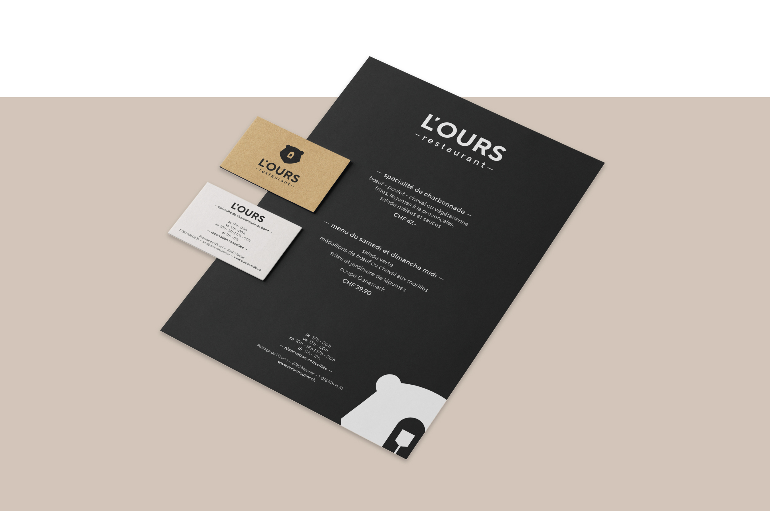Nouvelle identité pour le mythique Restaurant de l’Ours à Moutier 