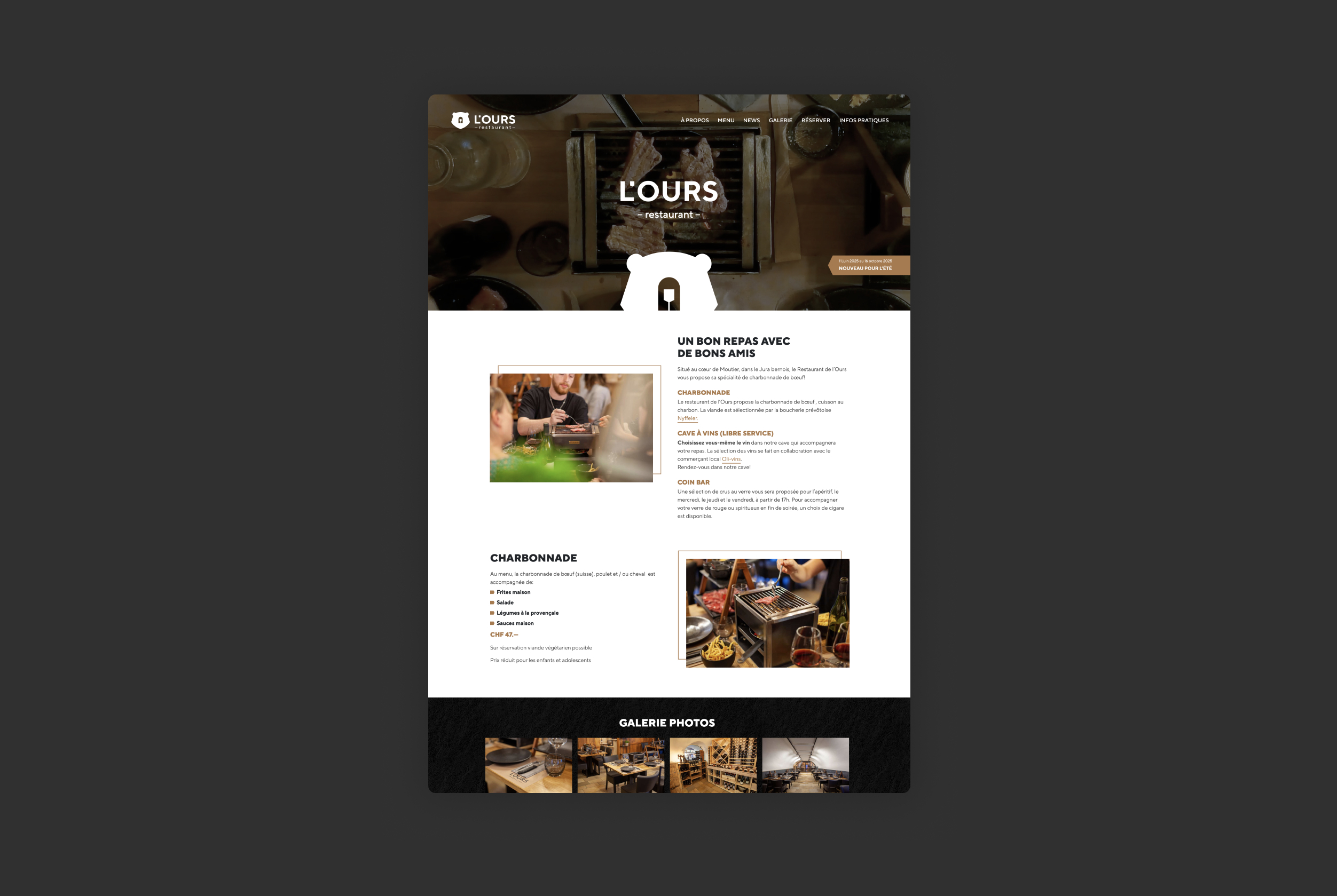 Nouvelle identité pour le mythique Restaurant de l’Ours à Moutier 