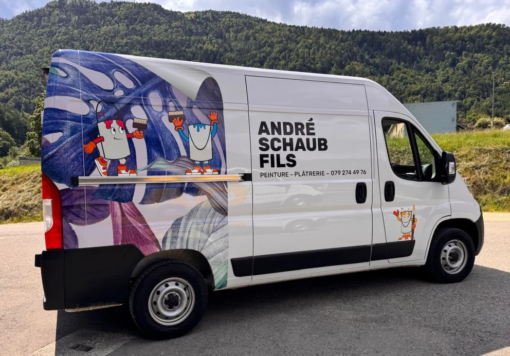 Habillage de véhicule pour les peintres André Schaub-4