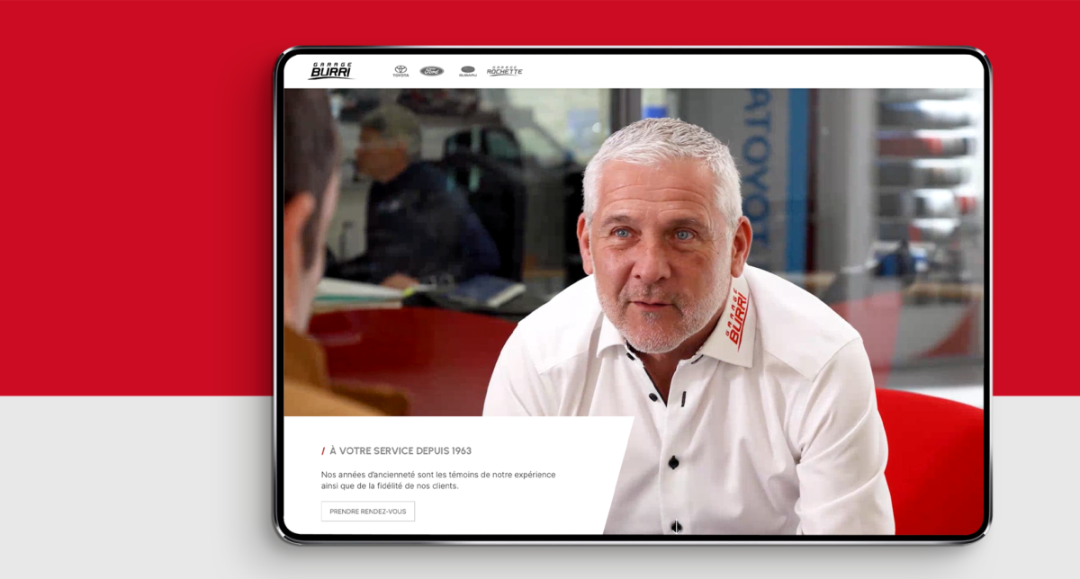 Nouvelle carrosserie pour le site Internet du garage Burri