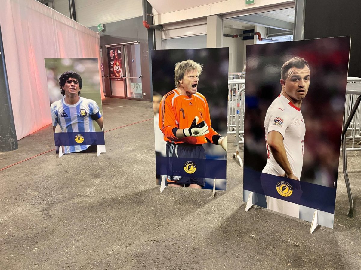 Emballage graphique et signalétique pour le Mondial 2022 au Forum de l'Arc