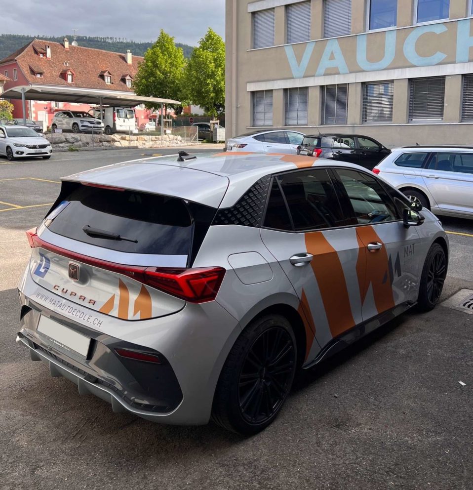 Habillage de véhicule pour Mat Auto-École à Delémont-2