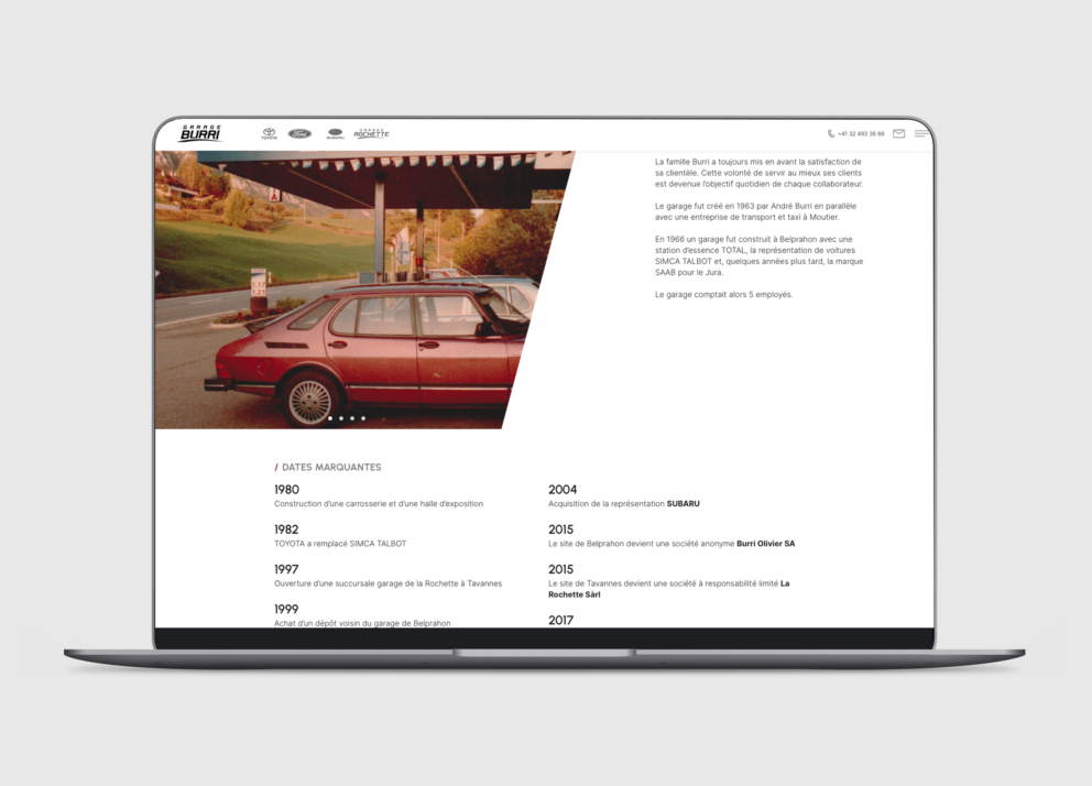 Nouvelle carrosserie pour le site Internet du garage Burri-2
