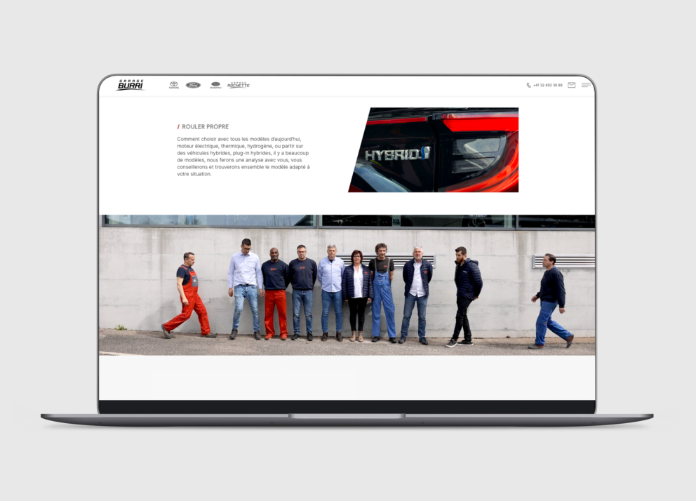 Nouvelle carrosserie pour le site Internet du garage Burri-1