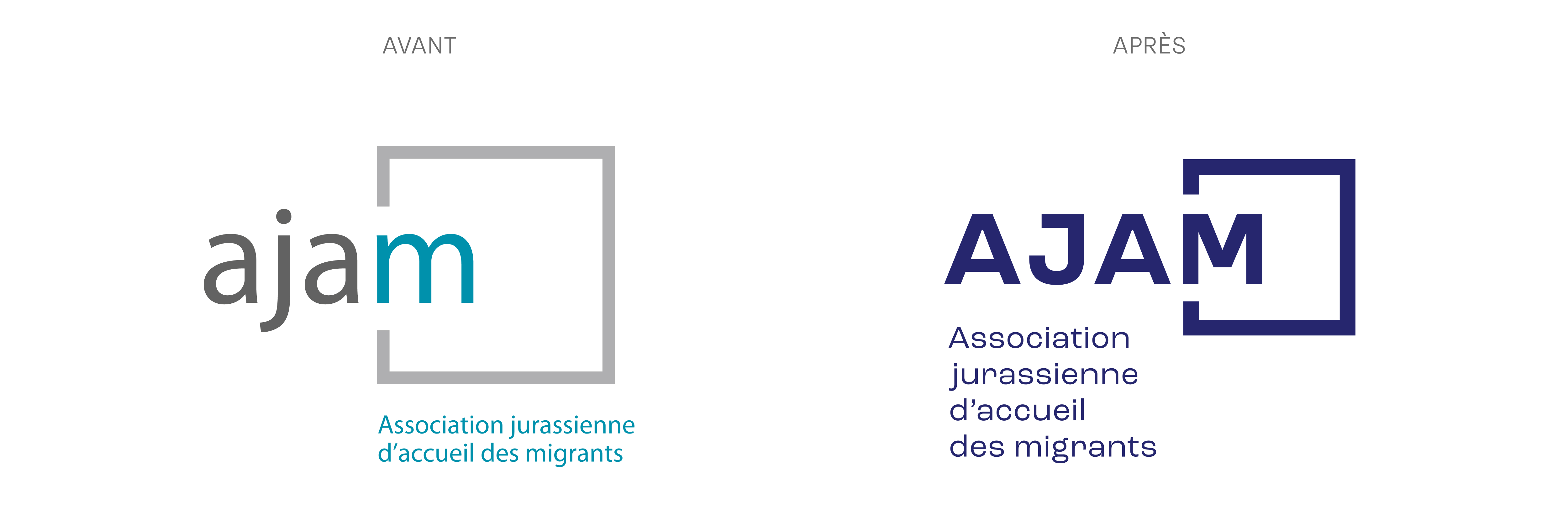 Coup de frais et modernisation du logo de l’AJAM, l’association jurassienne d’accueil des migrants