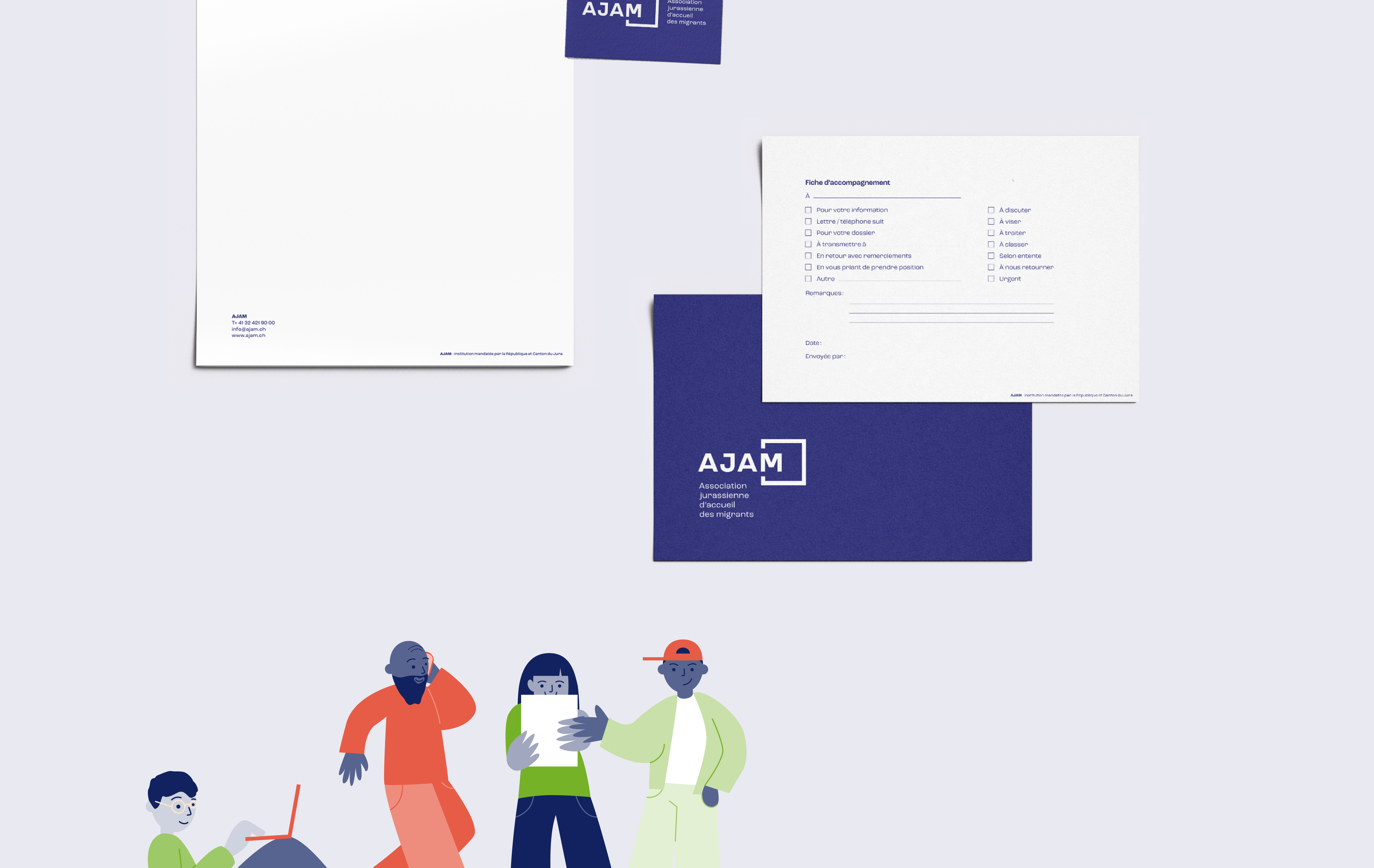 Coup de frais et modernisation du logo de l’AJAM, l’association jurassienne d’accueil des migrants