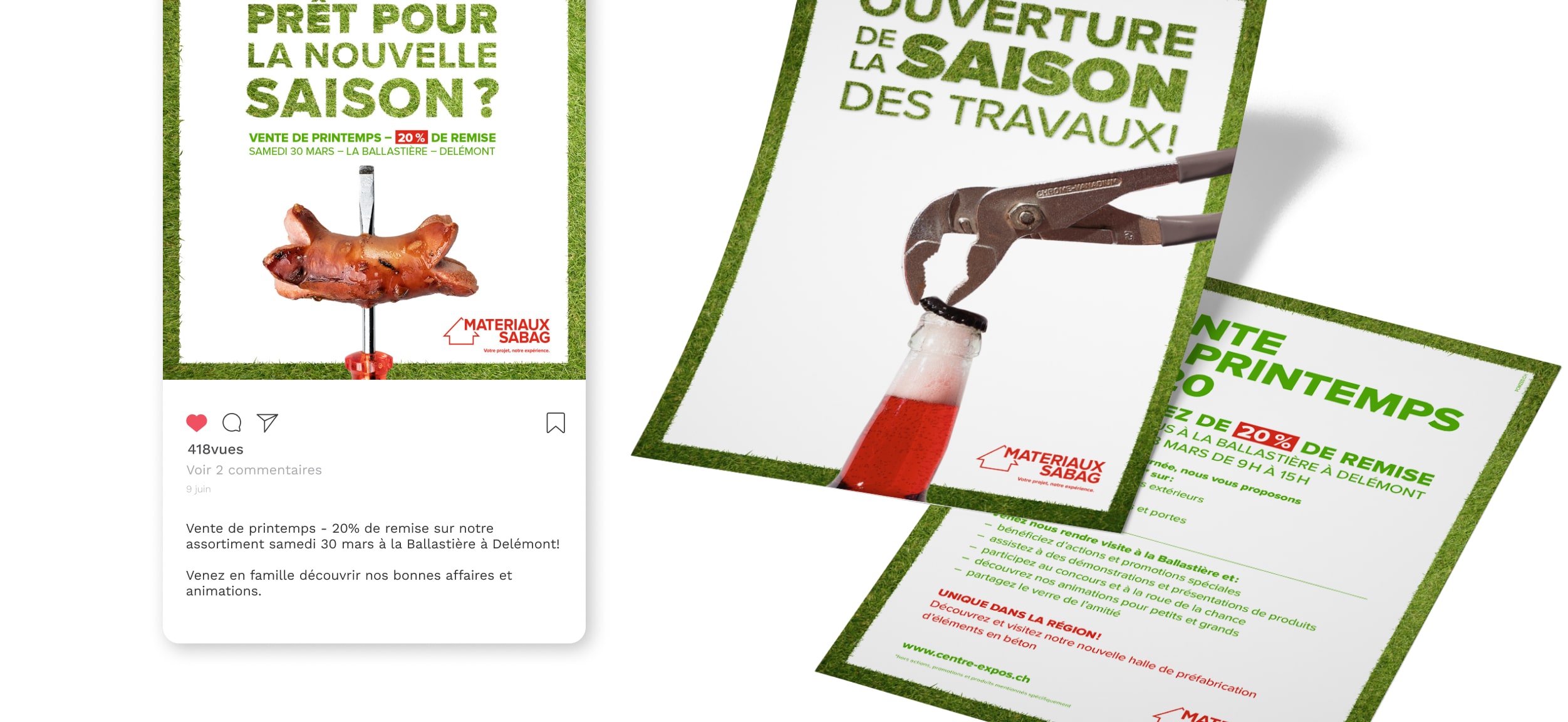 Des campagnes hautes en couleurs pour la traditionnelle vente de printemps des Matériaux Sabag.