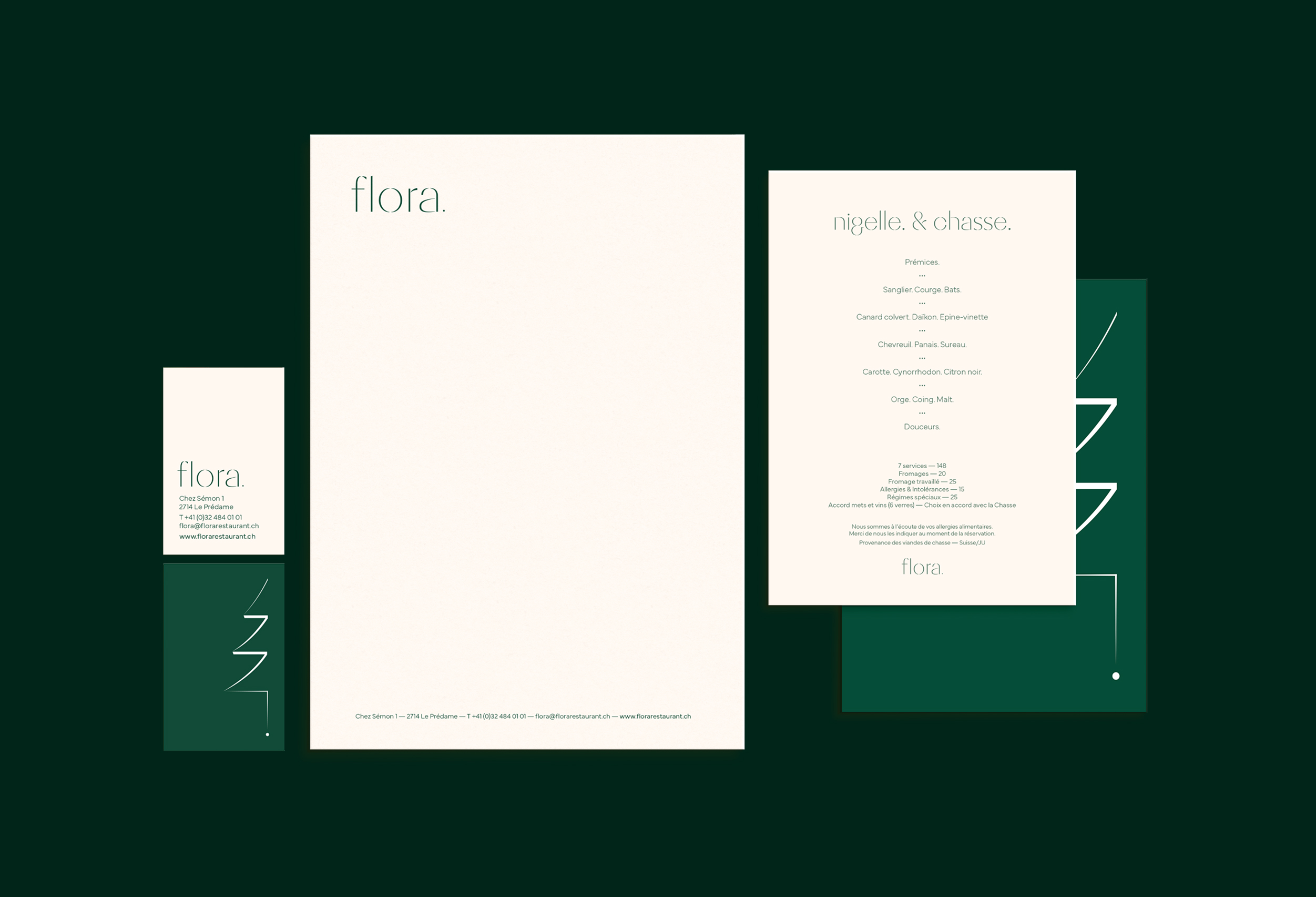 Une identité de marque ancrée dans le terroir jurassien pour flora. 