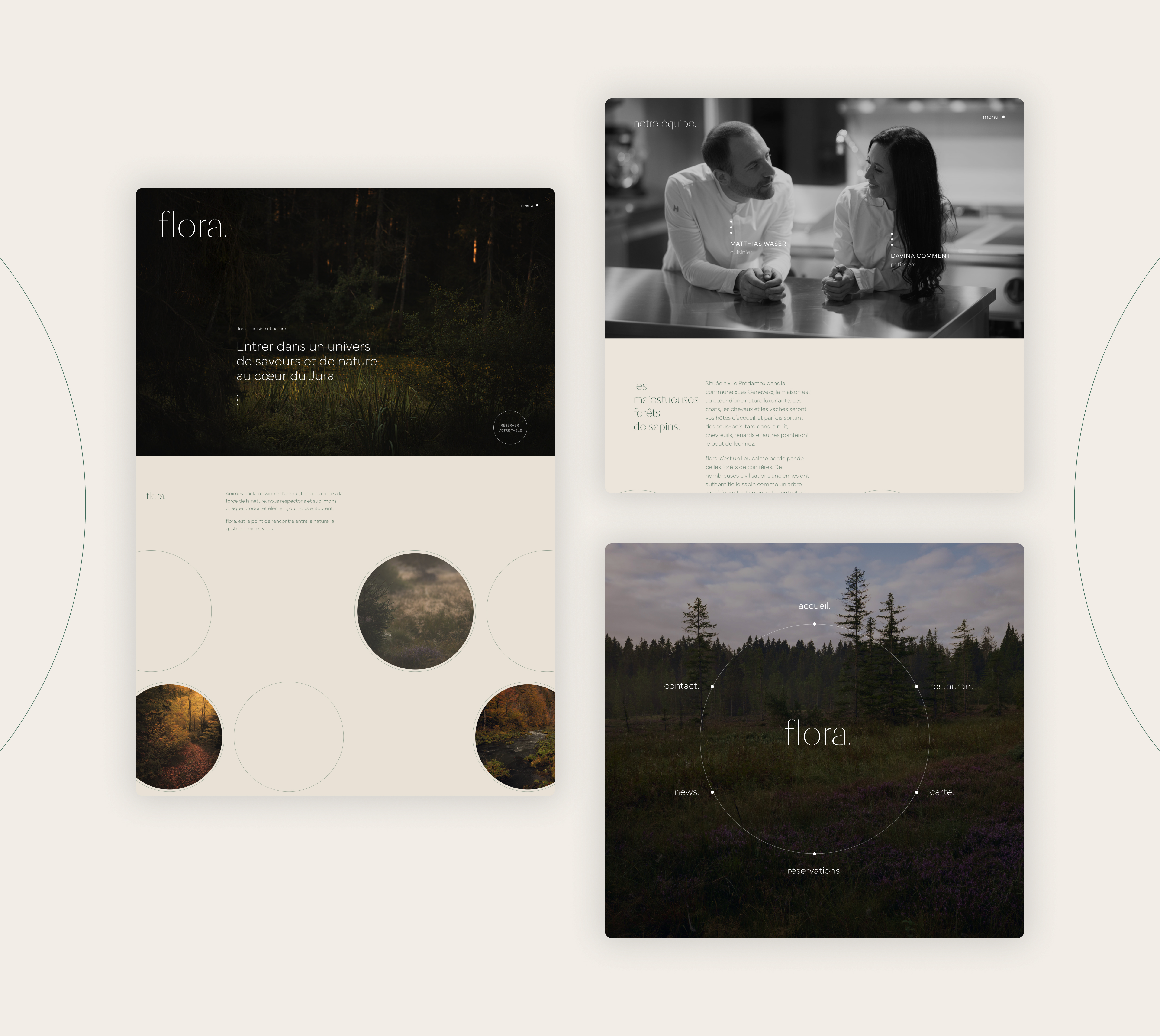 Une identité de marque ancrée dans le terroir jurassien pour flora. 