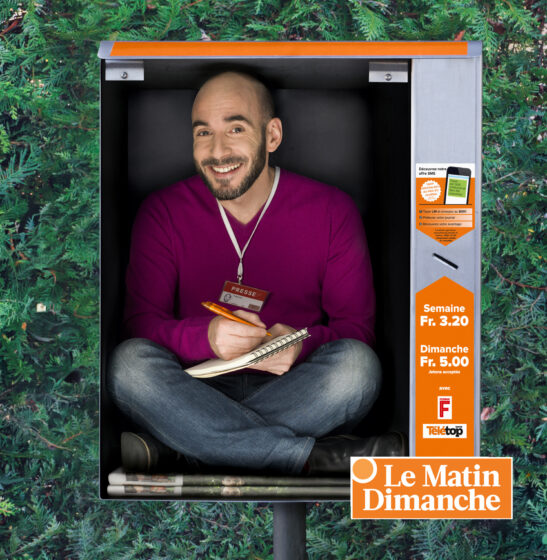 Ils se plient en 4 pour vous! Une campagne anti-vol pour Le Matin Dimanche